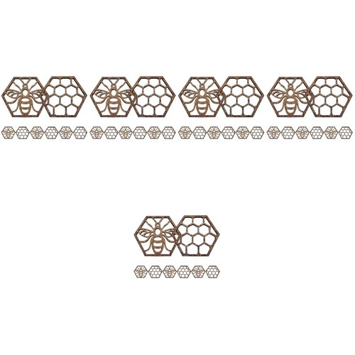 40pcs hollow hexagonal wood - hollow,