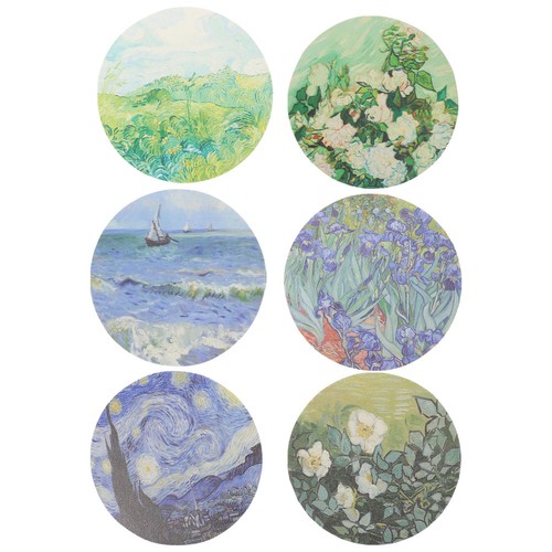 6pcs reusable round coasters - 6pcs,