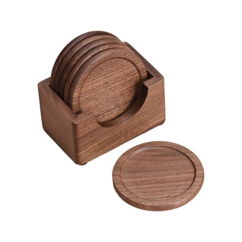 6pcs set wooden - 6pcs/set, coasters