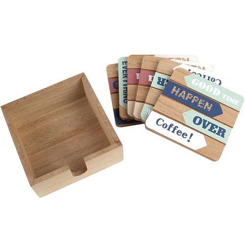 Coaster set with holder home - with,