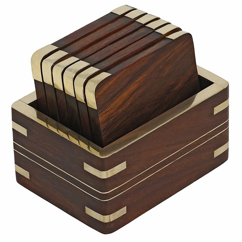 Wooden drink glass - drink, coasters