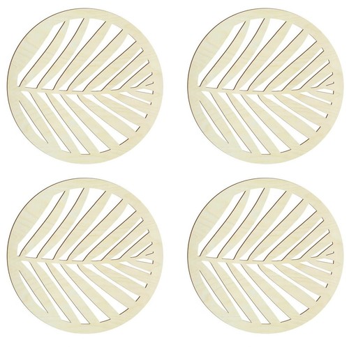 Set wooden table coasters - set,