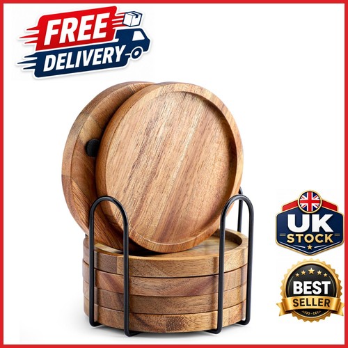 Acacia wood coasters - of, 6
