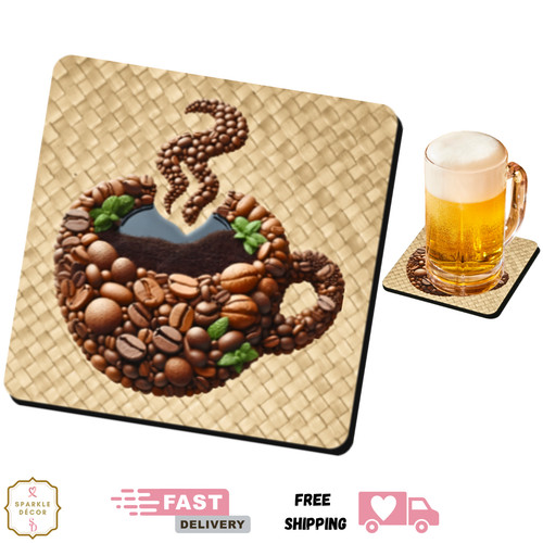 Coasters wood wicker - wood,