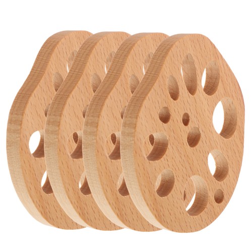 4pcs handmade beech wood drink - 4pcs,