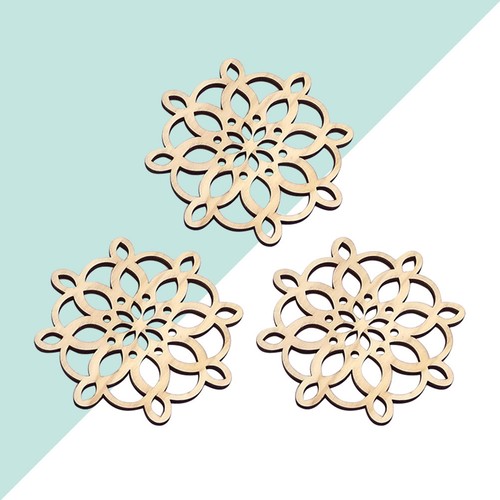 Pcs wood coasters - 3,