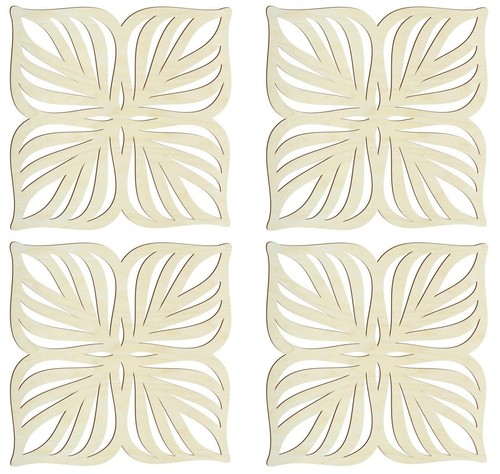 Set wooden table - of, coasters