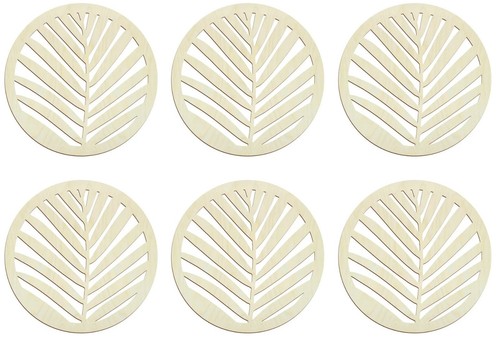 Set wooden table coasters - set, 6